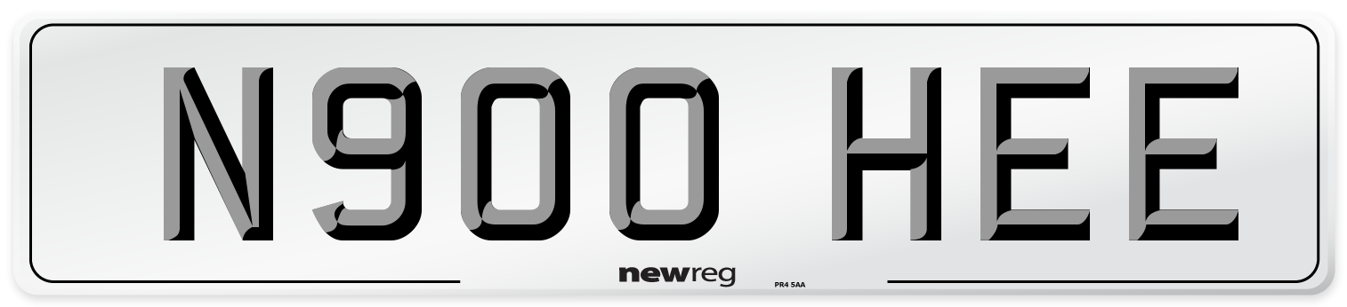 N900 HEE Number Plate from New Reg